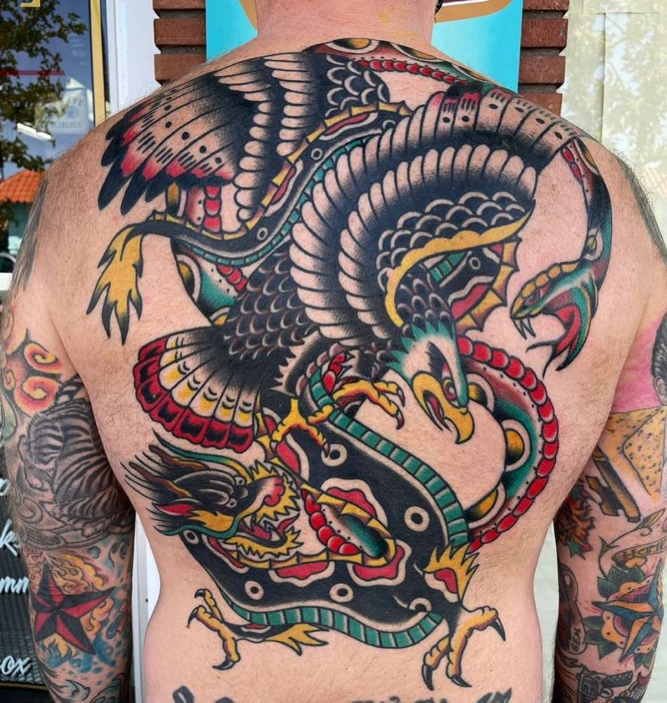 Tattoo on skin source photo